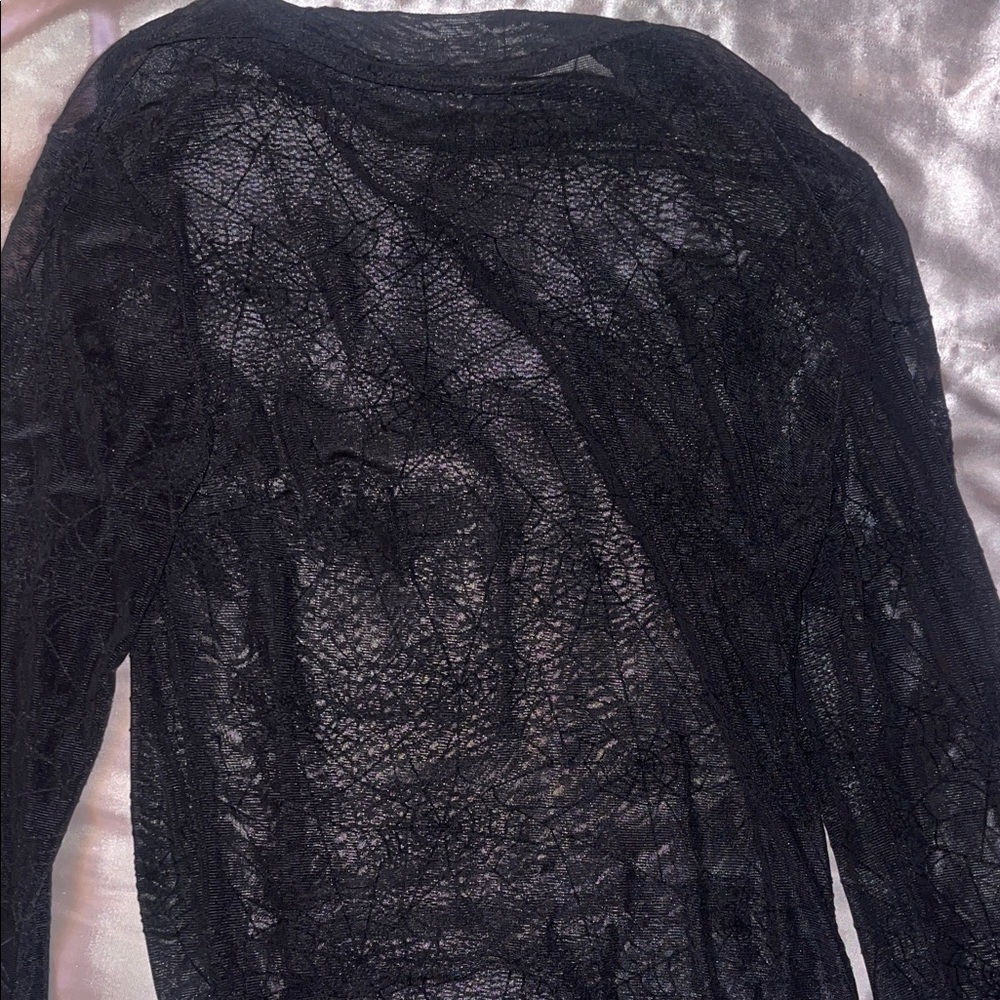 Black Lace Long Sleeve Top